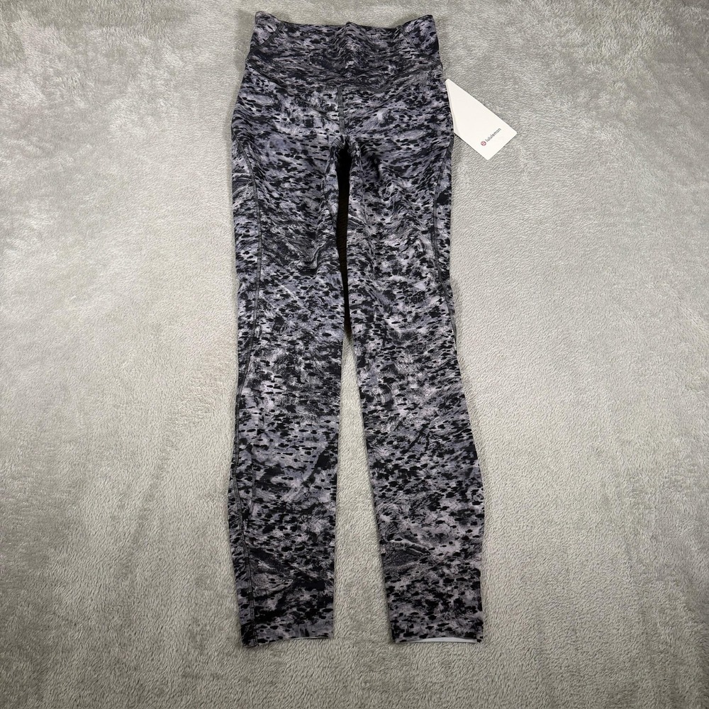 Lululemon Leggings Womens 4 Gray Base Pace HR Tight 25" Nulux Running Gym